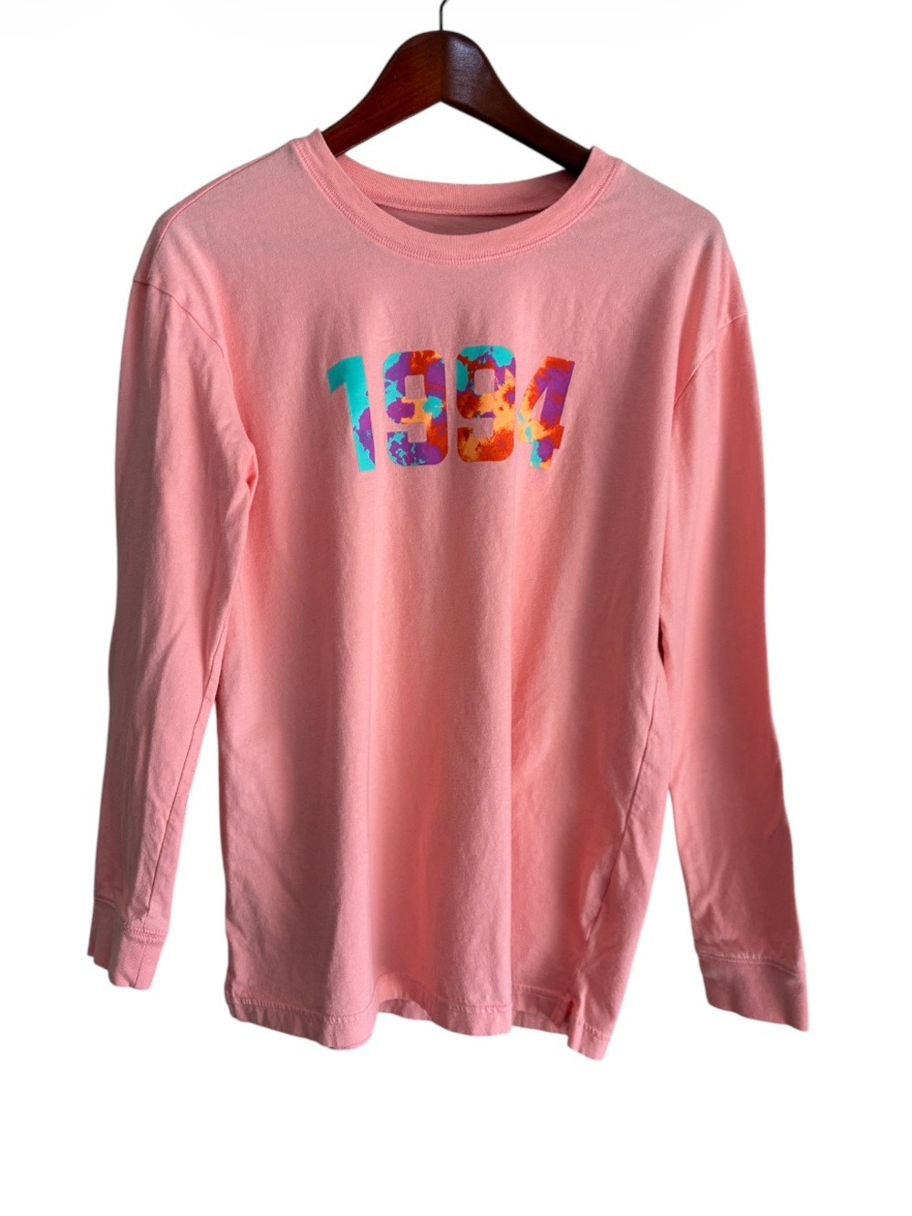 Flirtitude Active Women's Pink 1994 Graphic Long Sleeve Tee Size Medium